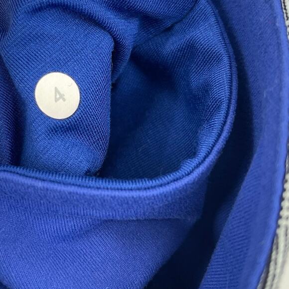 Lululemon Wunder Under Crop High Rise 22" Space Dye Twist Sapphire Blue Size 4 - Picture 4 of 6